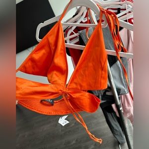 Orange bralette top